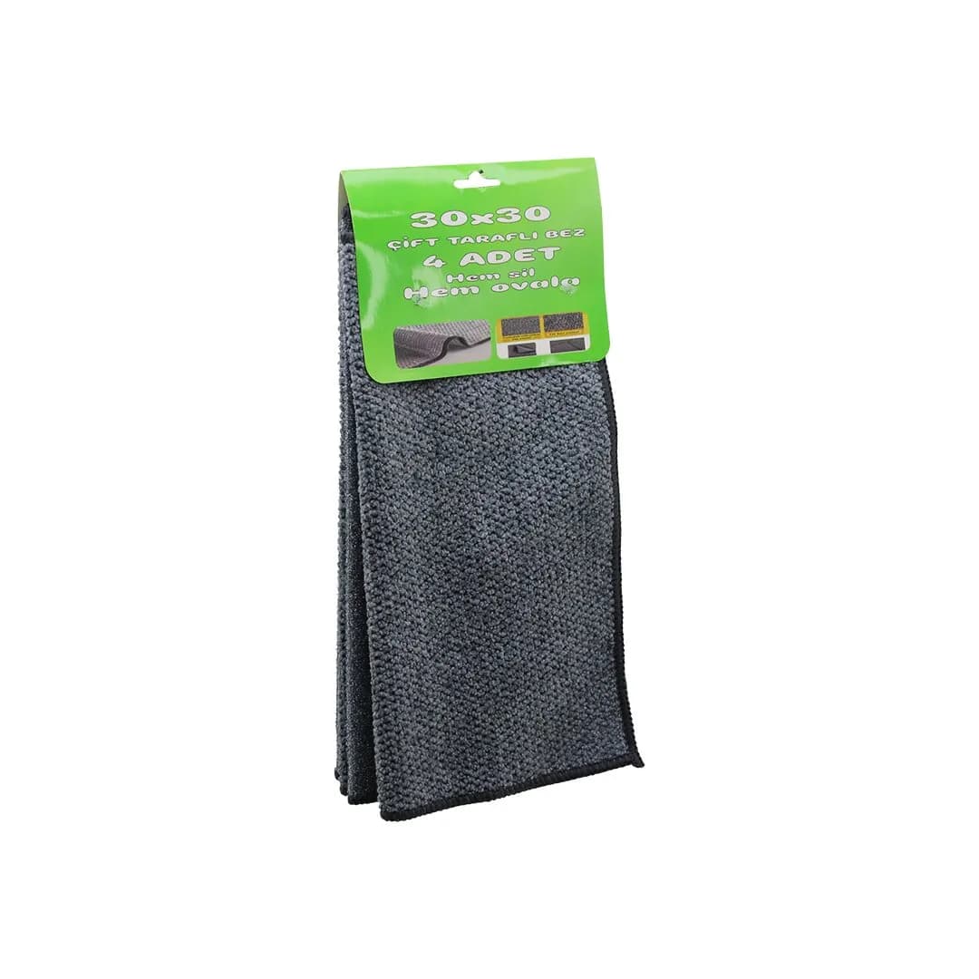 4PCS 30 × 30 cm Çift Taraflı=mikrofiber - Tel Bez Zor Kir Bezi Hem Sil - Hem Ovala — fotoğraf 1