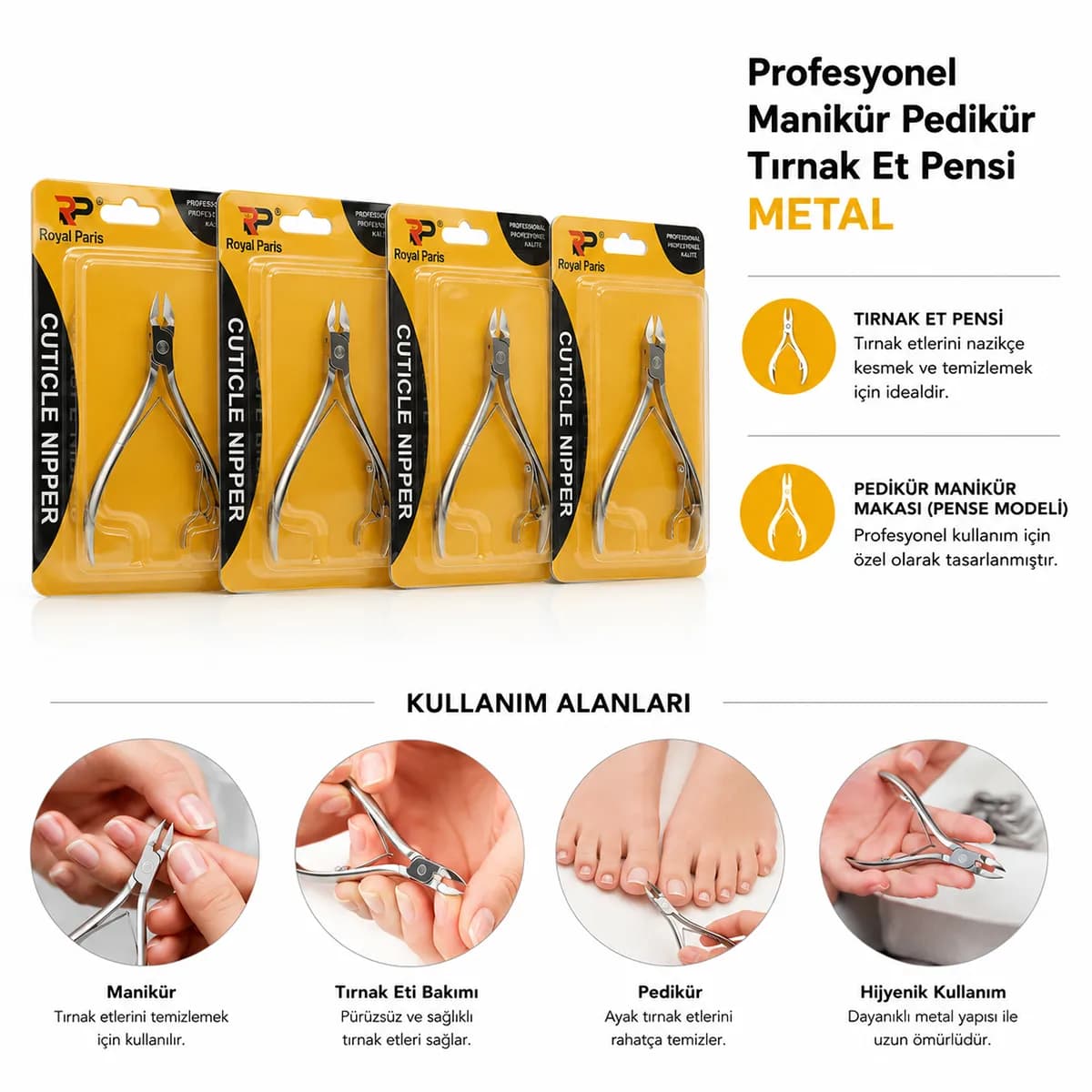 Metal Tırnak Eti Pensi - Pedikür Manikür Makası — fotoğraf 1