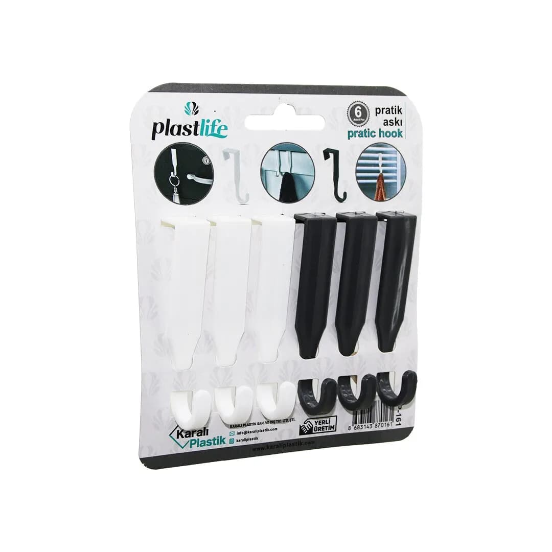 6PCS - Tek Kollu Çok Amaçlı - Tak Çıkar Pratik Plastik Askı — fotoğraf 1