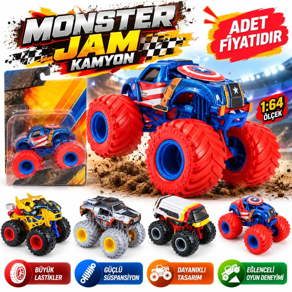Monster Jam Kamyon Marvel Tekli Paket — fotoğraf 1