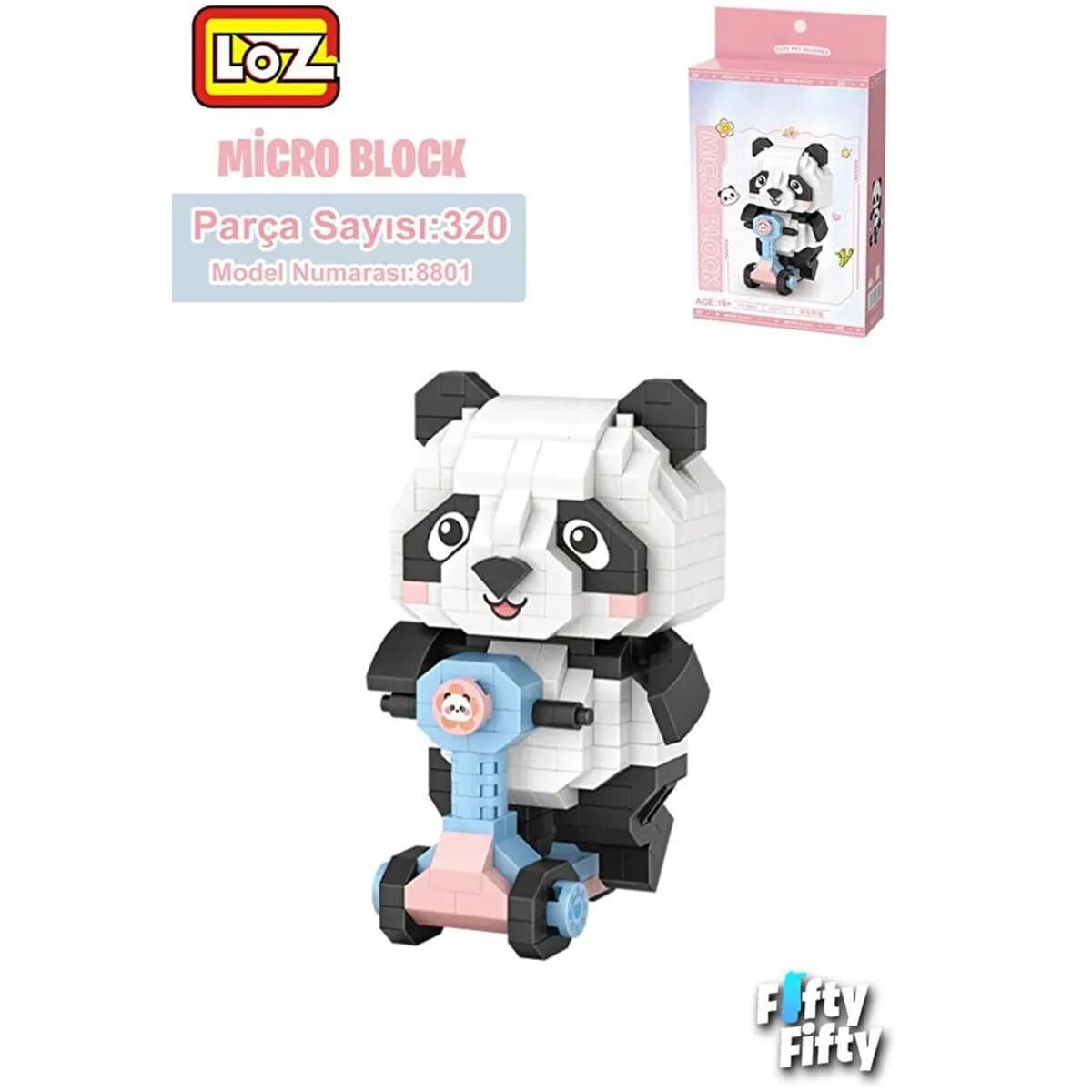 LZ8801 Panda Scooter Block Oyuncak 320 Parça — fotoğraf 1