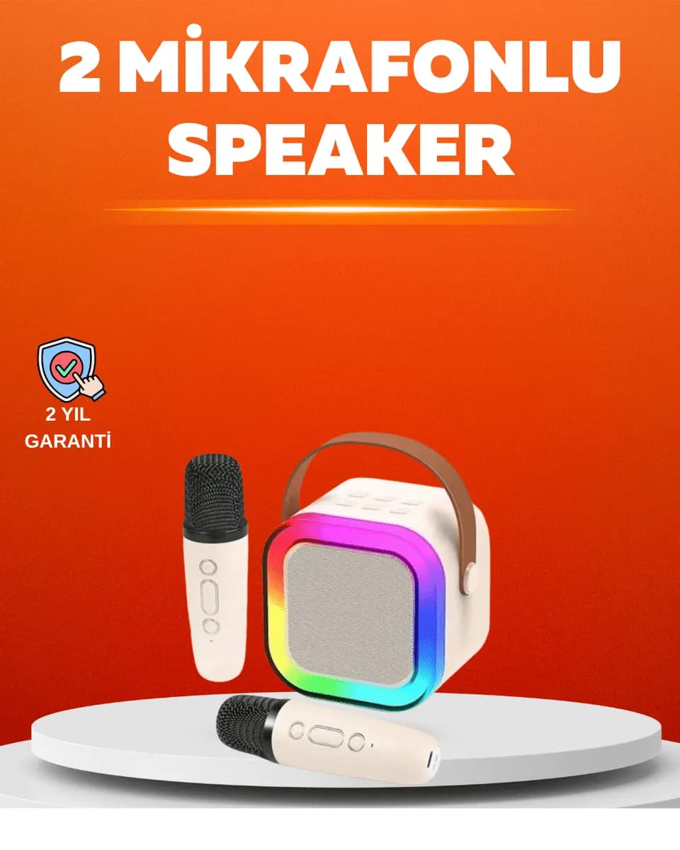 Ses Efektli Mikrofonlu Kablosuz Karaoke Sistemi — fotoğraf 1