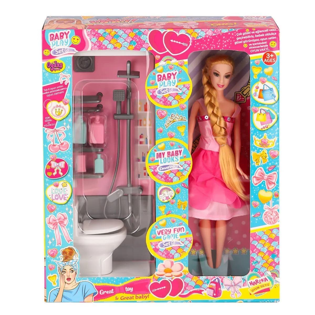 OYD-02387 Bebek ve Banyo Oyun Seti -Oydaş Oyuncak — fotoğraf 1