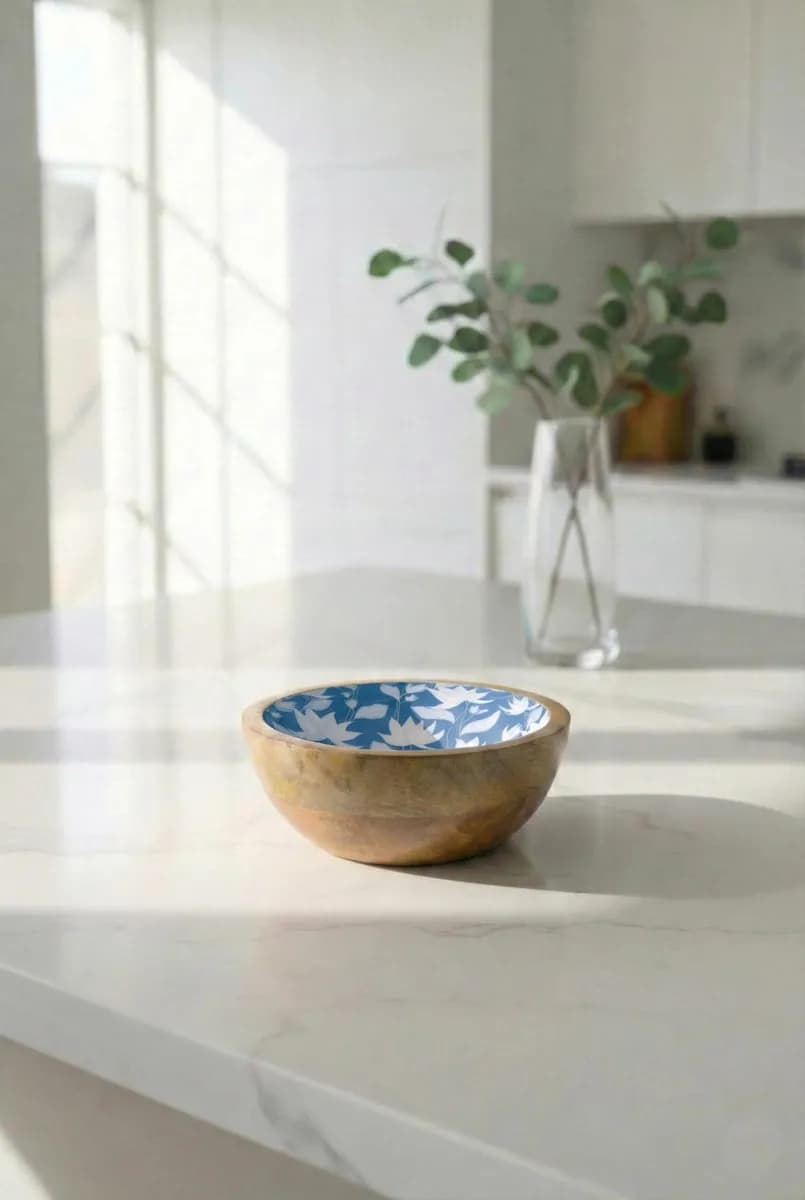 Mango Agacı Sunum Servis Kasesi & Dekoratif Kase 20 Cm Desenli — fotoğraf 1