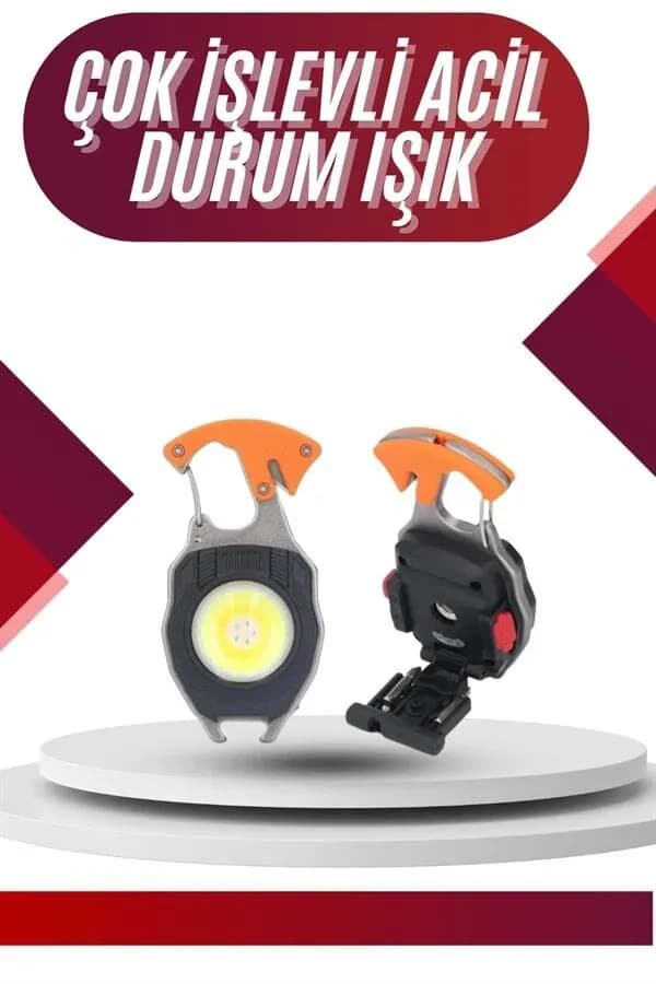 7 Modlu Mini Led Lamba Anahtarlık USB Şarjlı Kamp İçin Taşınabilir — fotoğraf 1