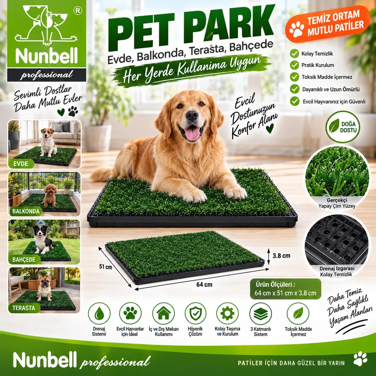 Nunbell Pet Park Köpek Tuvaleti