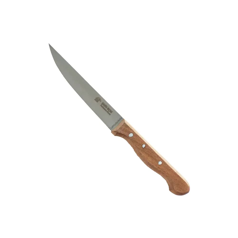 Bursa Paslanmaz Sebze Bıçağı 12 cm, Ahşap Sap — fotoğraf 1