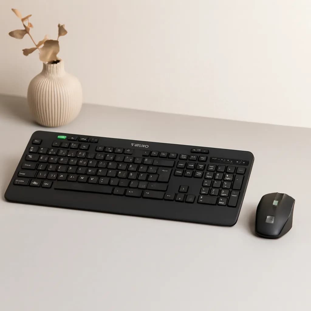 USB Kablosuz Q Klavye ve Fare Seti — fotoğraf 1