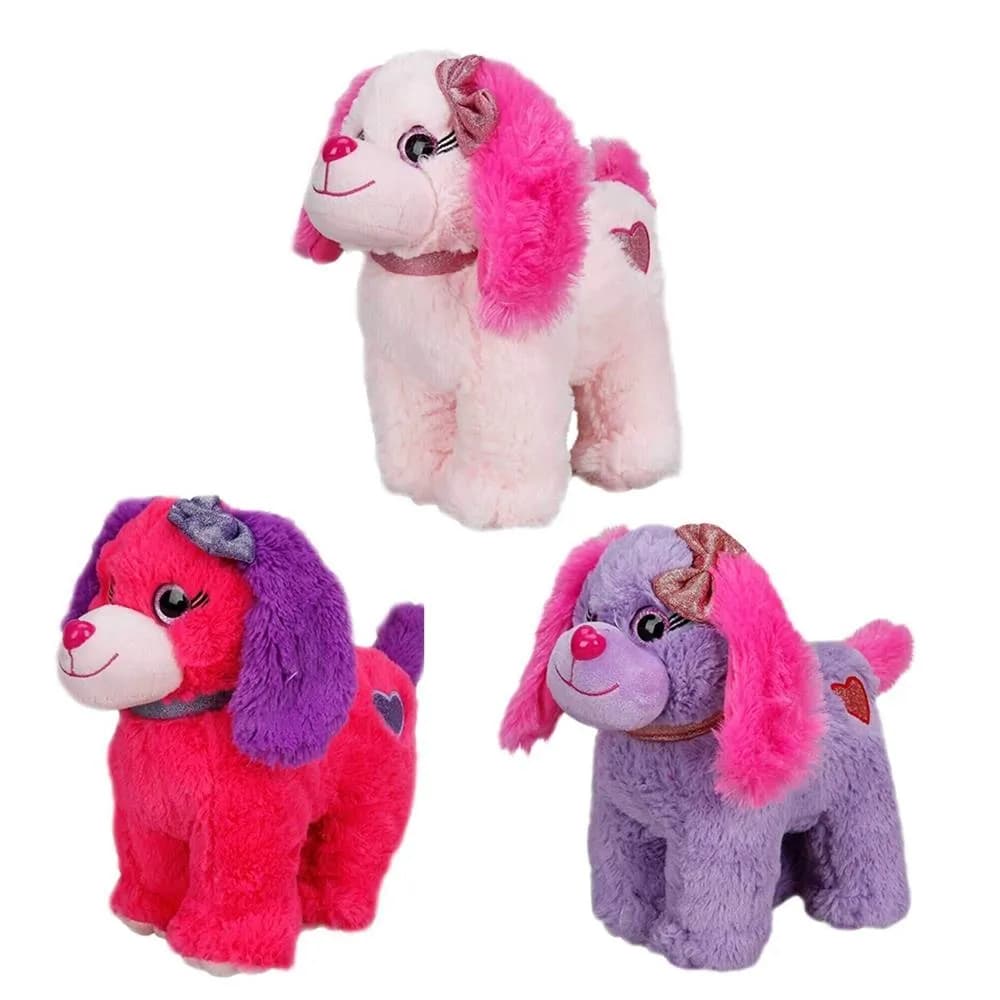 Peluş Köpek Oturan Renkli 25 Cm — fotoğraf 1