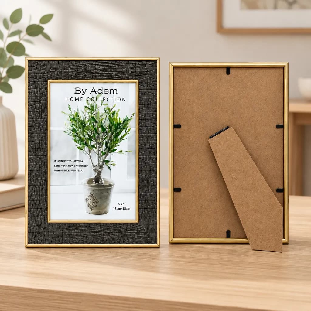 5x7 Kabartmalı Gold Çerçeve — fotoğraf 1