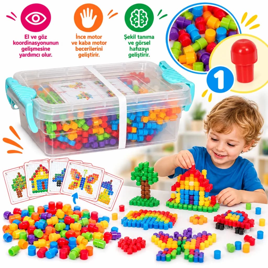 470 Mozaik Kutulu Puzzle Küçük (80PCS) — fotoğraf 1