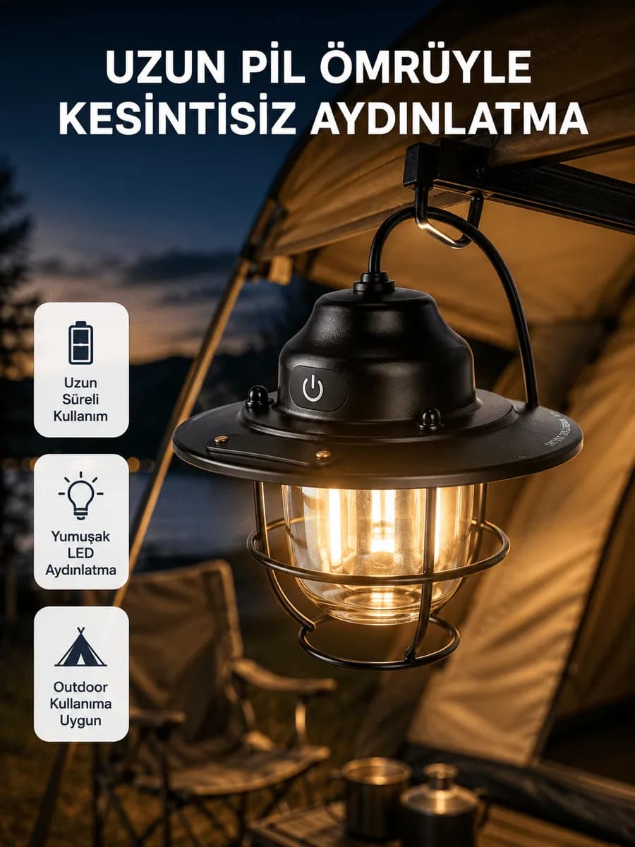 Outdoor Retro Kamp Işığı Taşınabilir — fotoğraf 1
