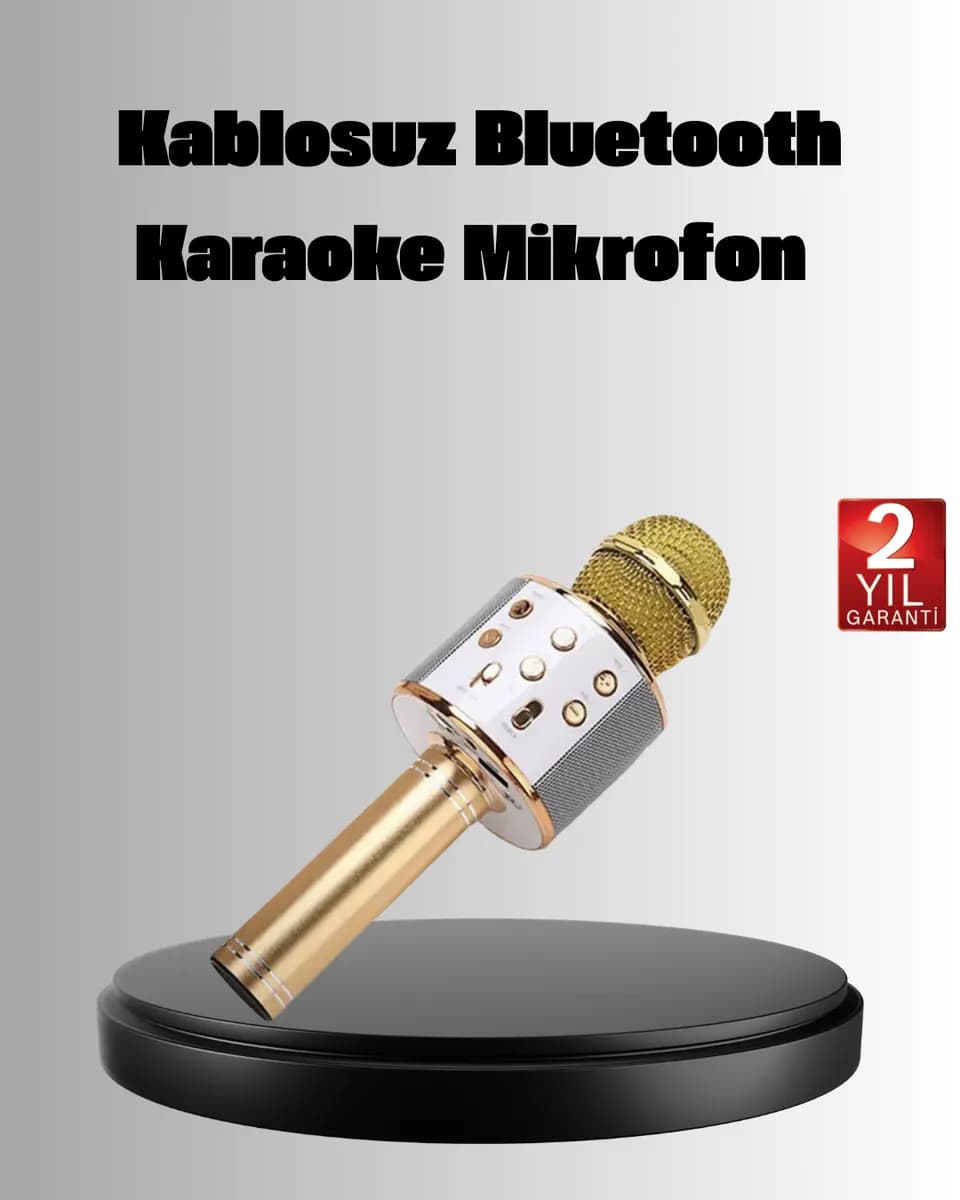 Kablosuz Karaoke Mikrofon USB AUX Destekli Parti ve Eğlence İçin — fotoğraf 1