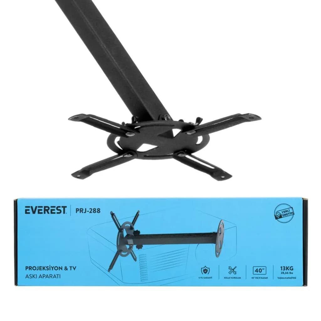 Everest PRJ-288 Teleskopik Ayaklı Projeksiyon ve Monitör Askısı 37-52 cm — fotoğraf 1