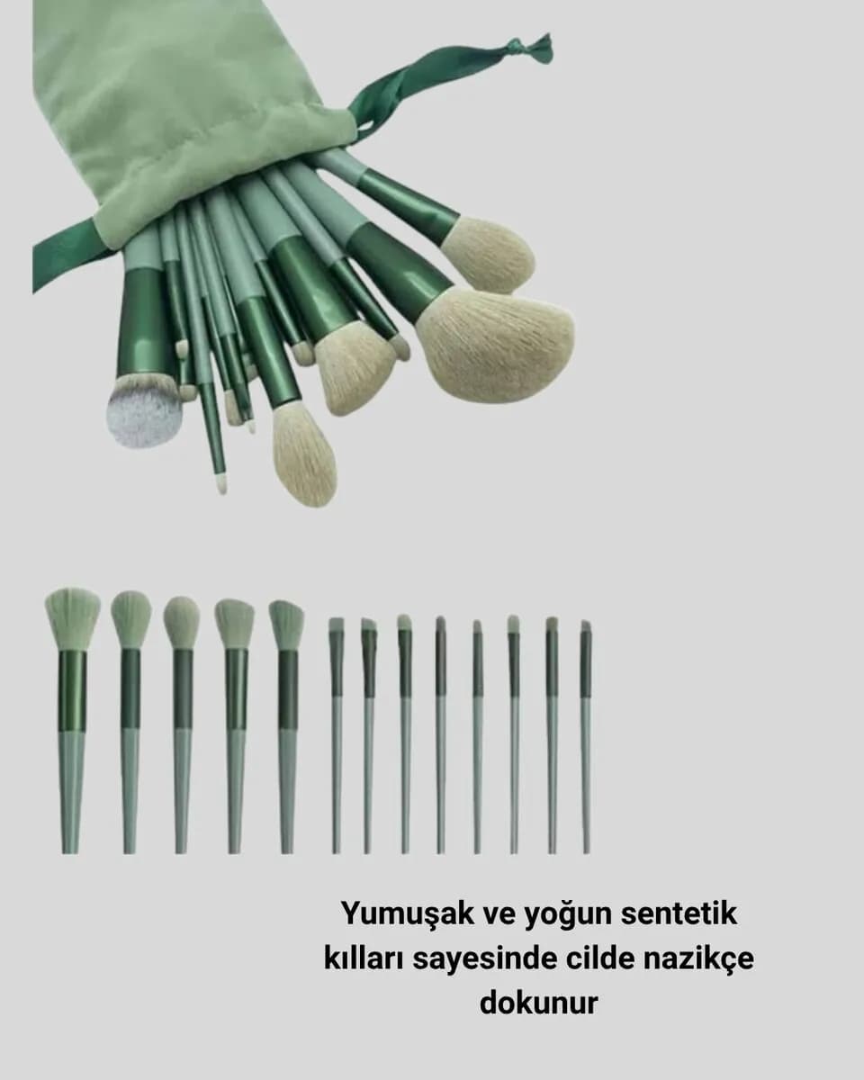 Makyaj Fırça Seti – Yumuşak Sentetik Kıllı — fotoğraf 1