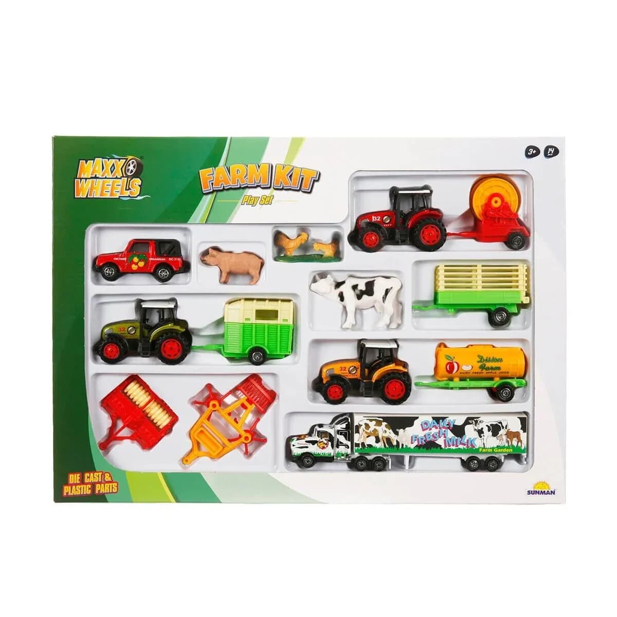 S00019404 Sun-pıo-mxx-dc Çiftlik Set Traktörlü 14 Prç Byk — fotoğraf 1