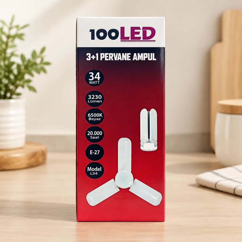 LED Pervane Ampul Jumbo 3+1 — fotoğraf 1