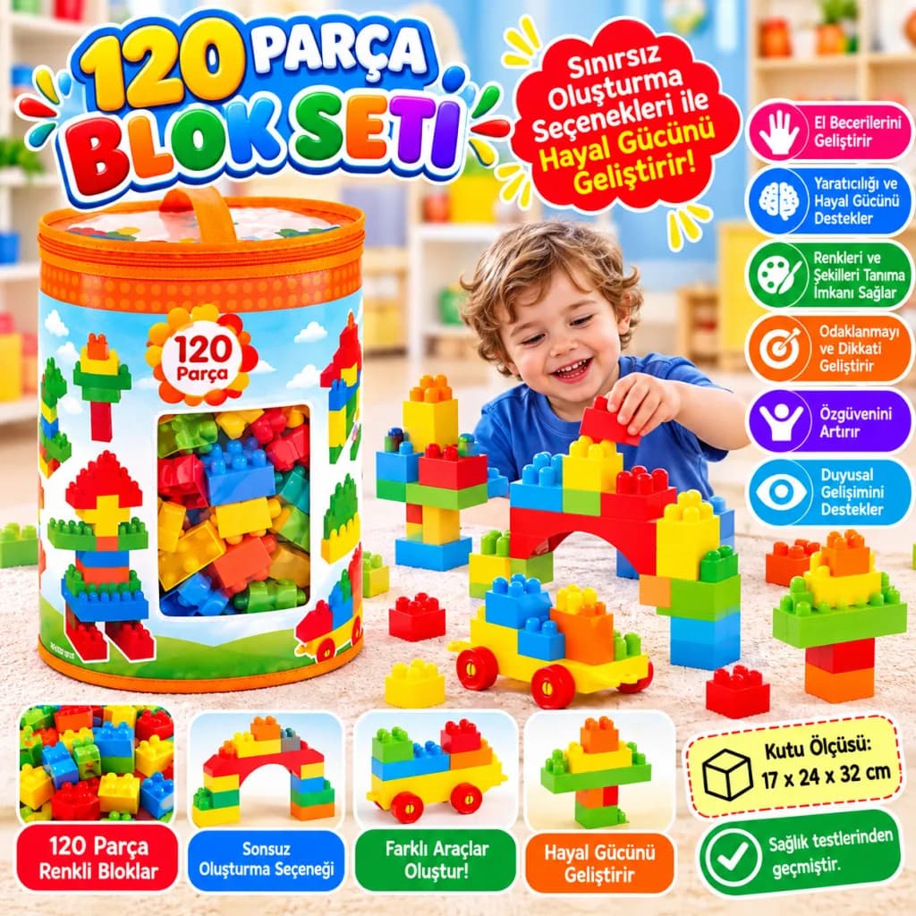 01255 Multi Bloklar 120 Parça — fotoğraf 1
