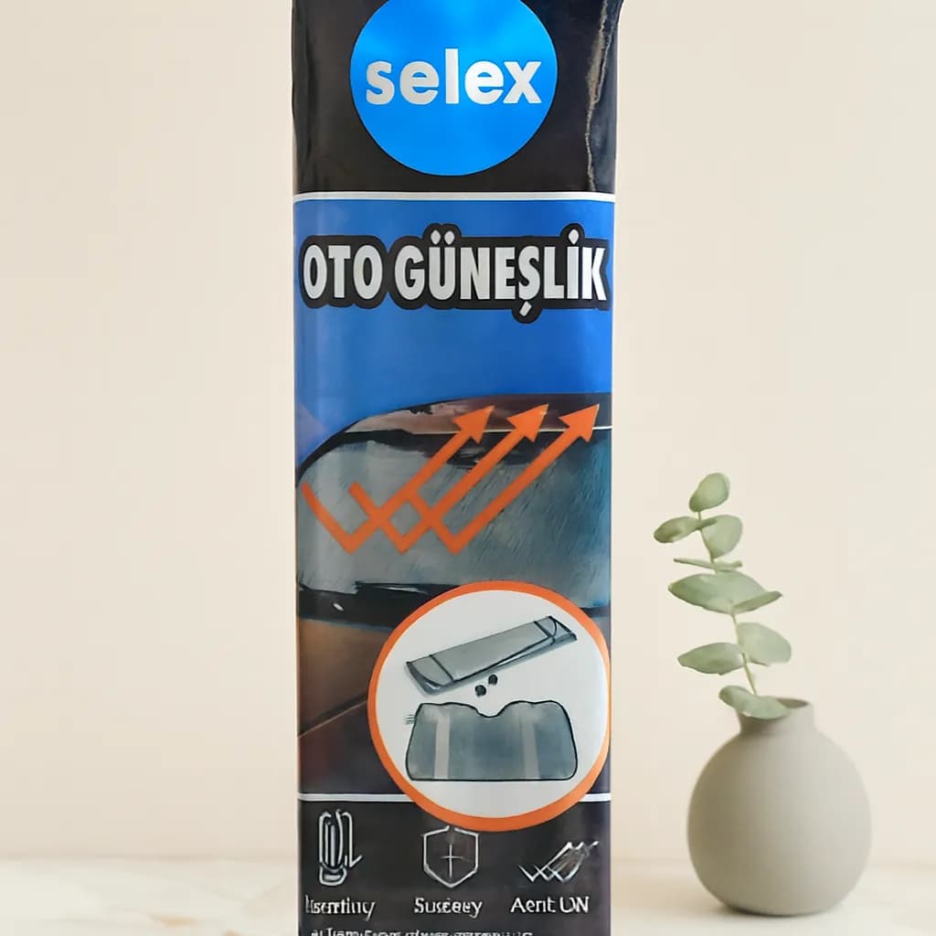 Vantuzlu Balonlu Oto Güneşlik 130 x 60 cm — fotoğraf 1