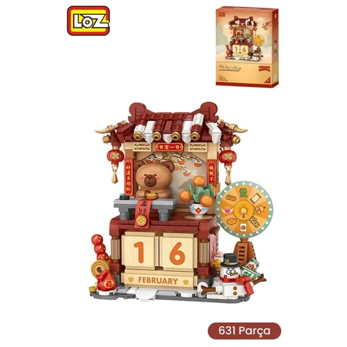 LZ4813 Loz Yeni Yıl Takvimi 631 Parça Block — fotoğraf 1
