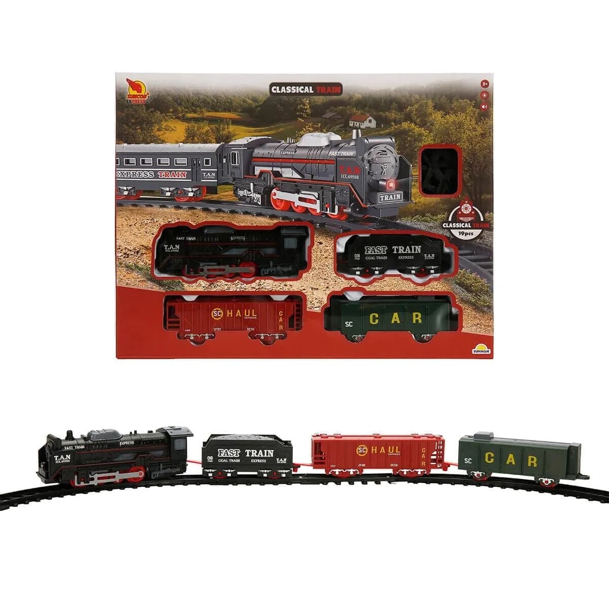 5116 Sun -rst-snc-tren Set Klasik 19PRÇ Bo Ses Işık — fotoğraf 1