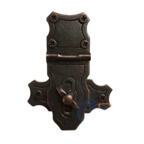 Dekoratif Anahtarlı Sandık Askısı - 40x55mm, Oksit — fotoğraf 1