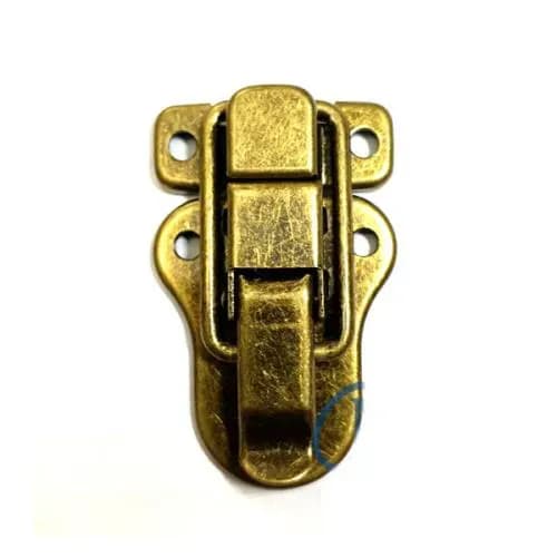 Sandık, Kutu Klipsi, Ön Kilidi - 48x30mm, Antik — fotoğraf 1