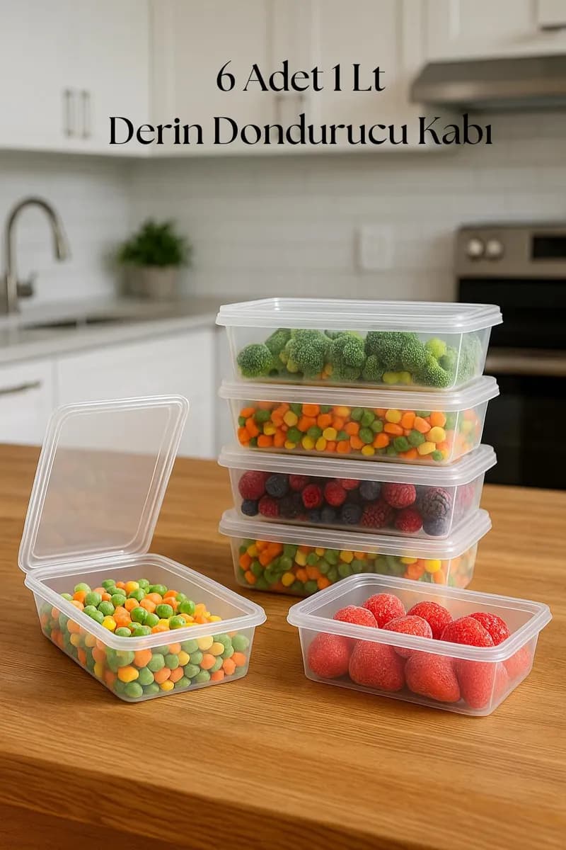Derin Dondurucu Saklama Kabı & Organizeri 1 lt 12,5x19,5x5,5 cm — fotoğraf 1