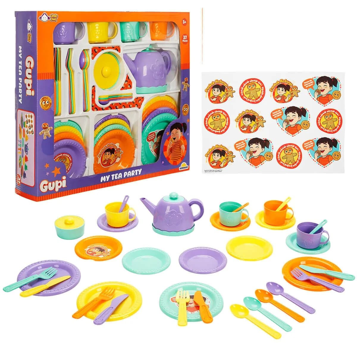 6831 Sun-sabc-lch-çay Seti Kutulu Gupi My Tea Party 36PRÇ Gup — fotoğraf 1
