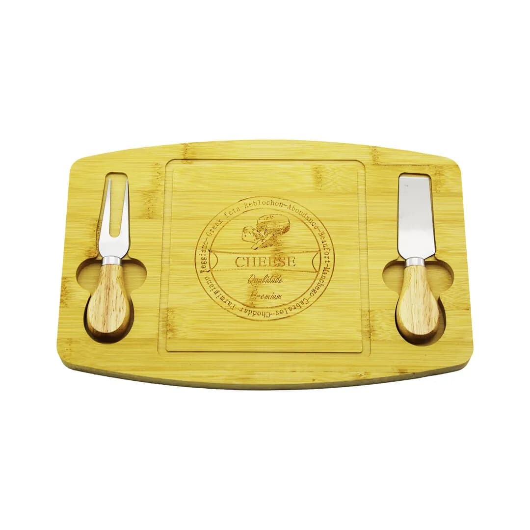 Bıçak Sağ-sol 19X29CM -1.5CM Ahşap Bambu Kahvaltı Peynir Sunum Tabak 2PEYNİR Bıçak=ahşap Saplı — fotoğraf 1