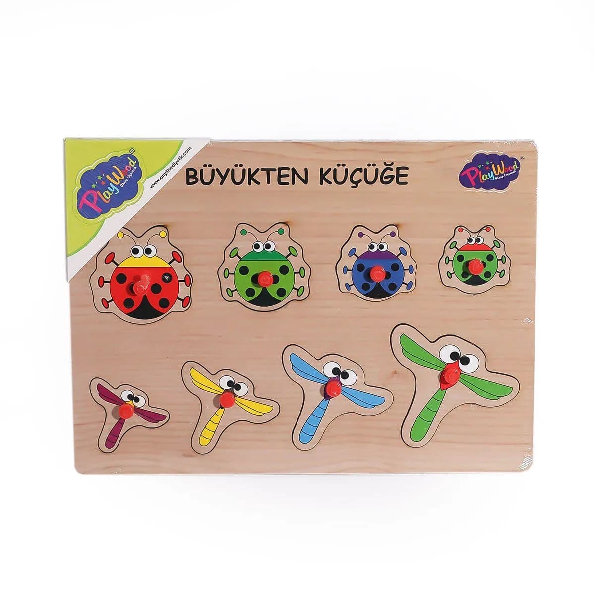 131-132 ONY Ahşap Tutmalı Puzzle Büyükten Küçüğe -Onyıl — fotoğraf 1