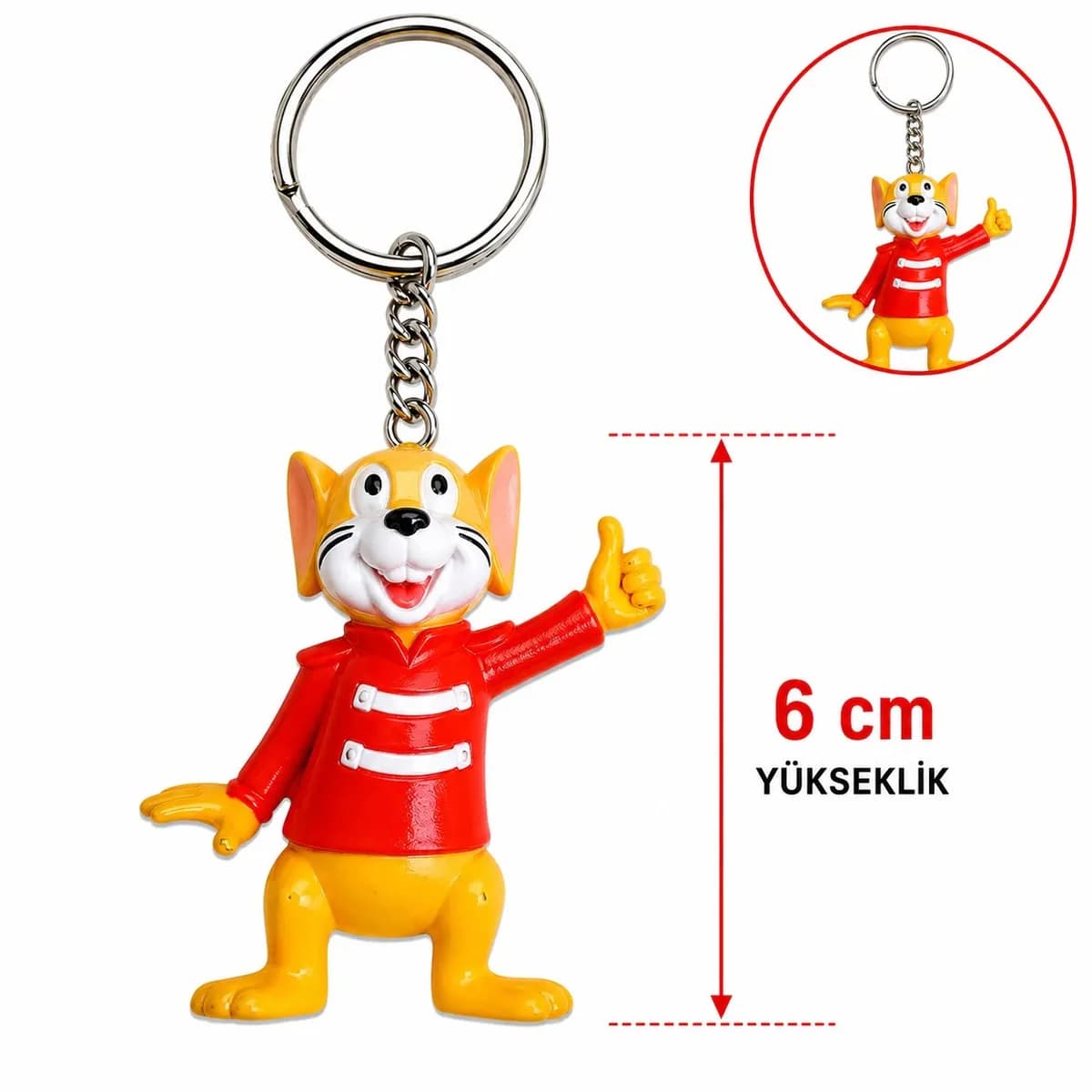 Sevimli Fare Figürlü Anahtarlık 6 Cm — fotoğraf 1