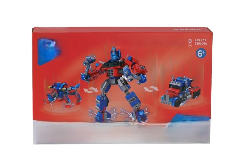 P626006-KARMA Dönüşen Robotlar Block Oyuncak-kırmızı — fotoğraf 1