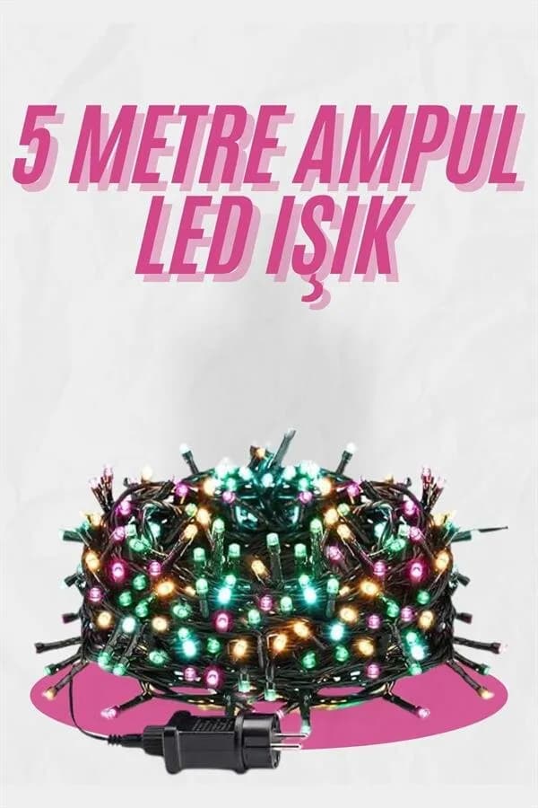 5 Metre Ampul LED Işık Renkli RGB Çok Renkli Led Aydınlatma — fotoğraf 1
