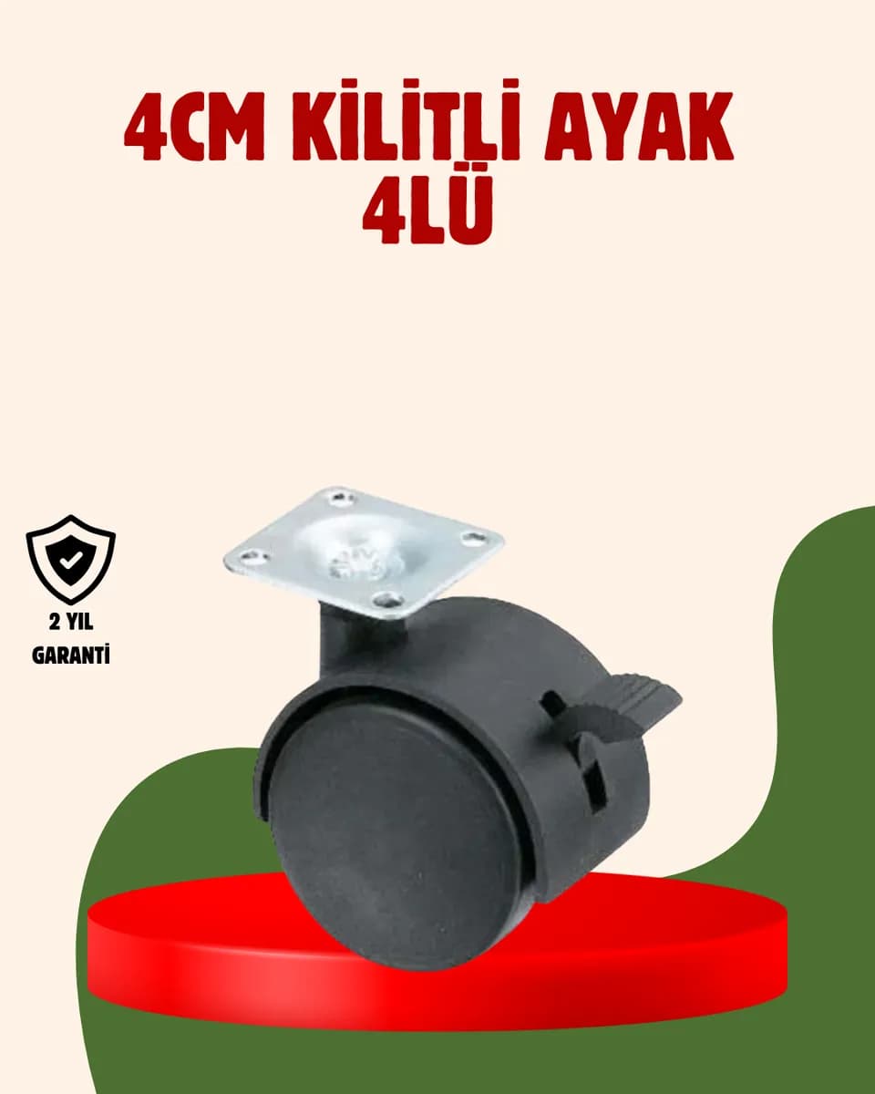 4 cm Kilitli Döner Ayak Sehpa ve Mobilya Ayağı — fotoğraf 1