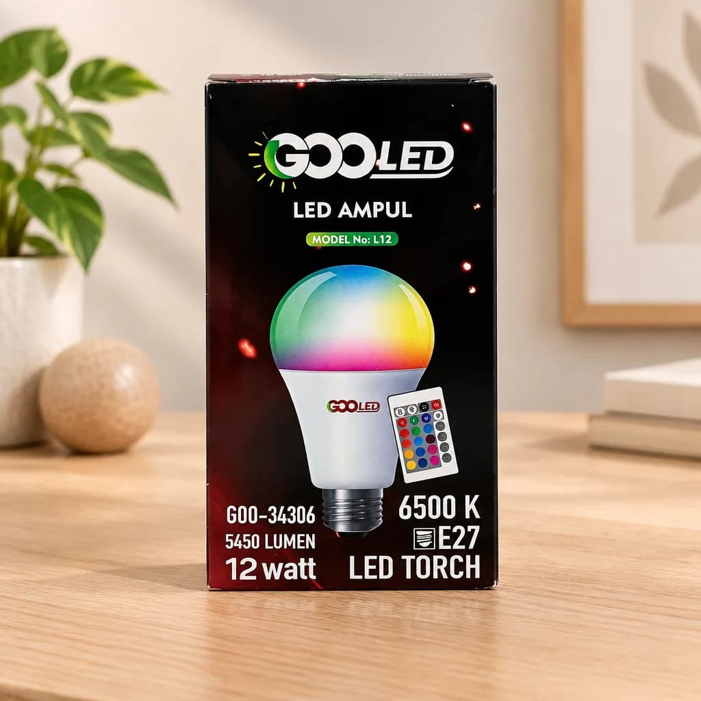 12 W RGB Kumandalı Ampul — fotoğraf 1