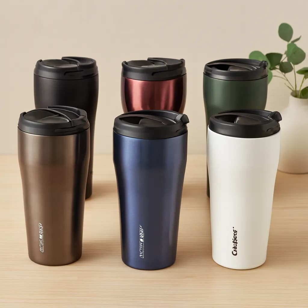 400 ml Termos Bardak Paslanmaz Çelik Kapak — fotoğraf 1