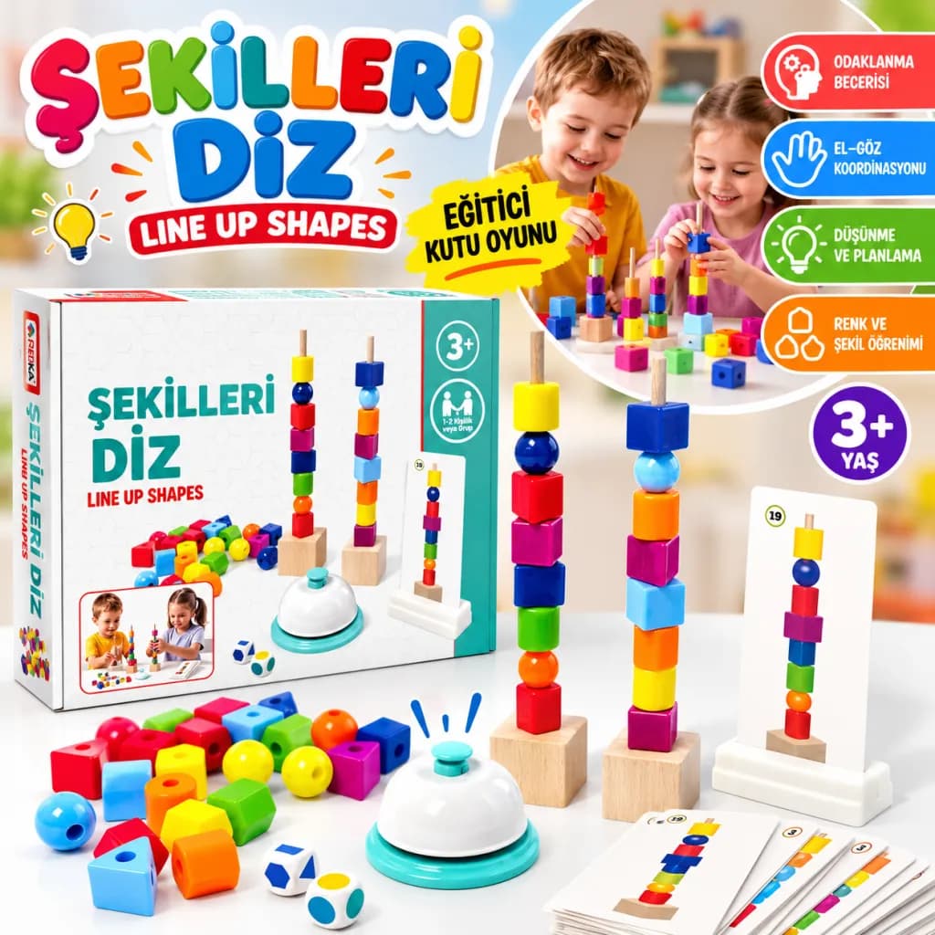 RD5660 Şekilleri Diz (lineup Shapes) Kutu Oyunu — fotoğraf 1