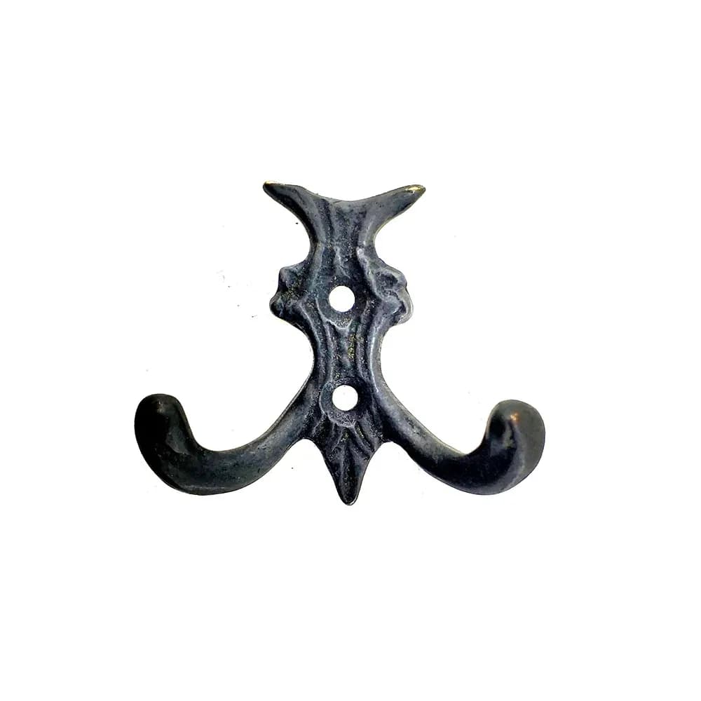 Antika Tarz Dekoratif Pirinç Koç Çiftli Askı - 50x55mm, Oksit — fotoğraf 1