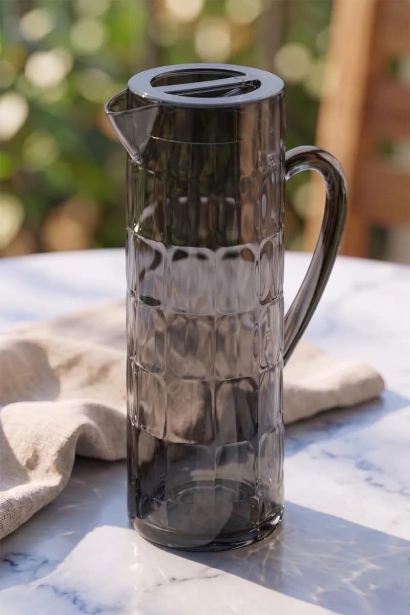 Akrilik Allegra 1,5 Lt Füme Sürahi (Buzdolabı Kapak Rafına Sığar) — fotoğraf 1