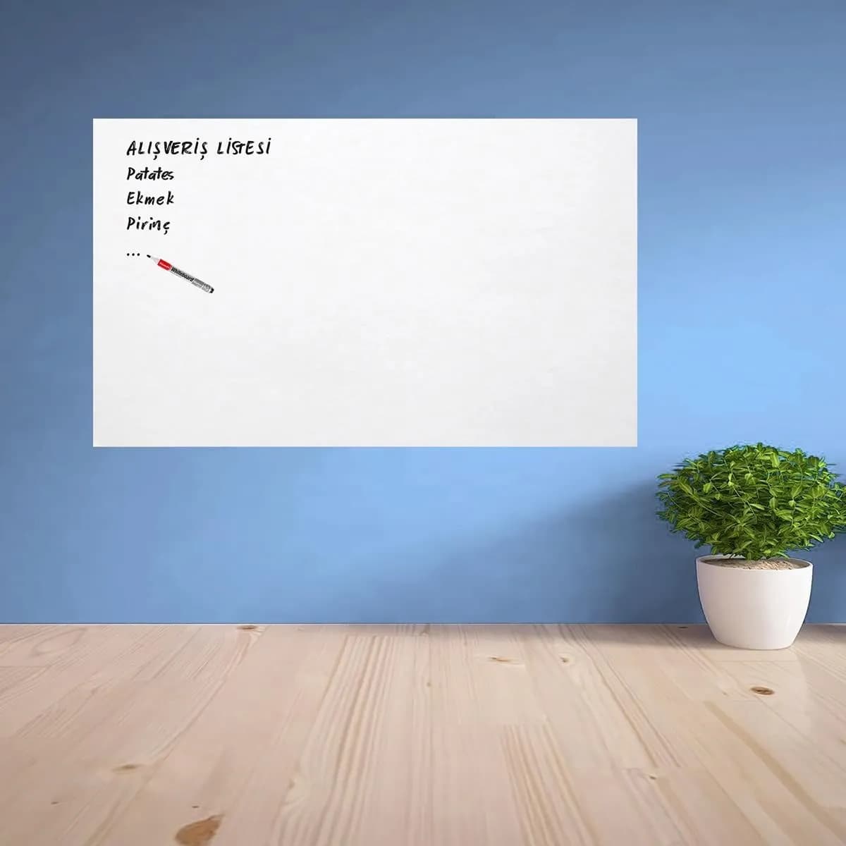 Ders Çalışma Yazı Tahtası Manyetik Duvar Stickerı 100x60 cm — fotoğraf 1