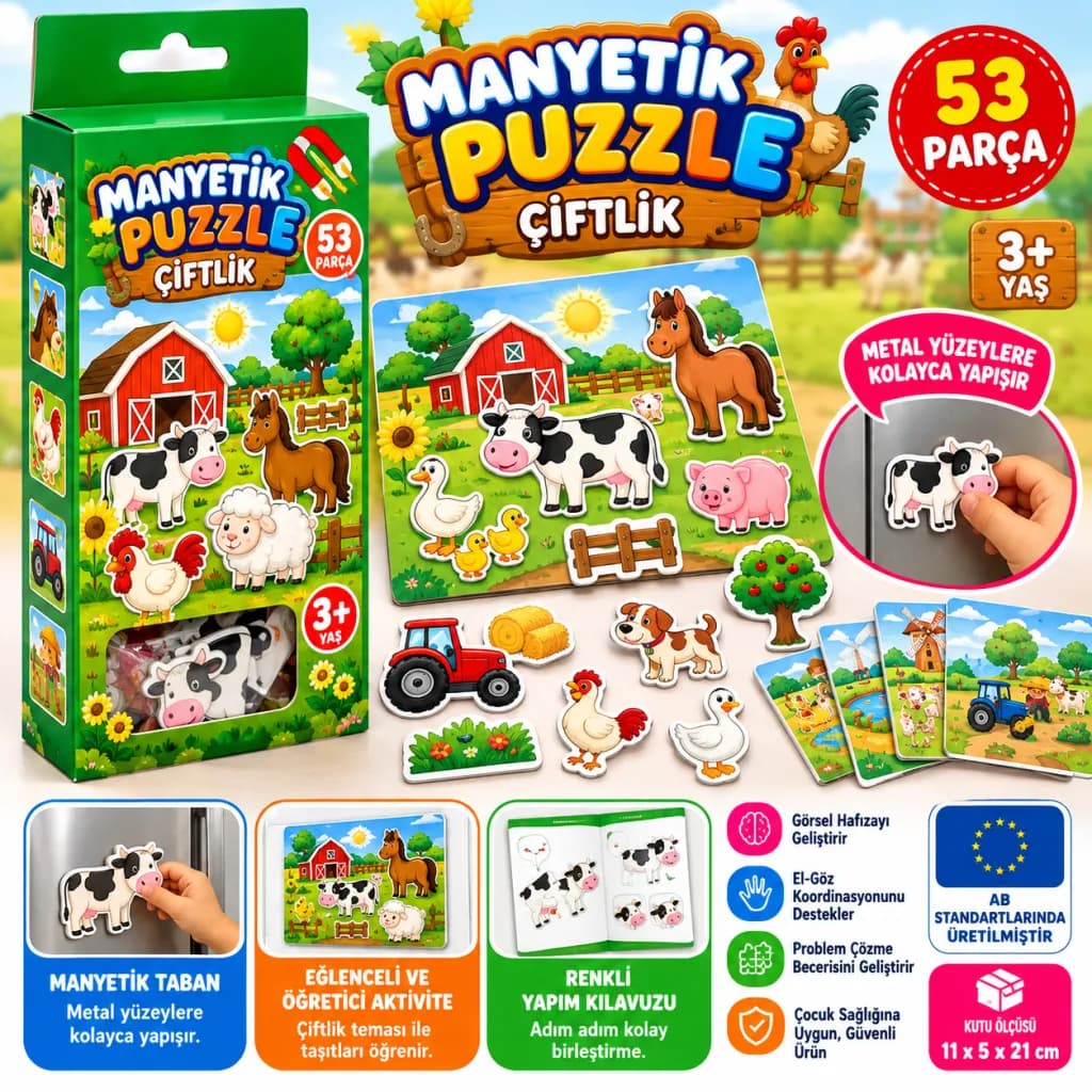1345 Manyetik Çiftlik Puzzle — fotoğraf 1