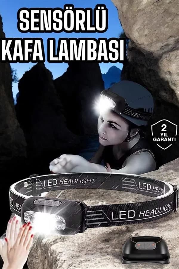 Kamp Lambası Led Işık Kafa Lambası Balıkçı Lambası Ayarlanabilir — fotoğraf 1