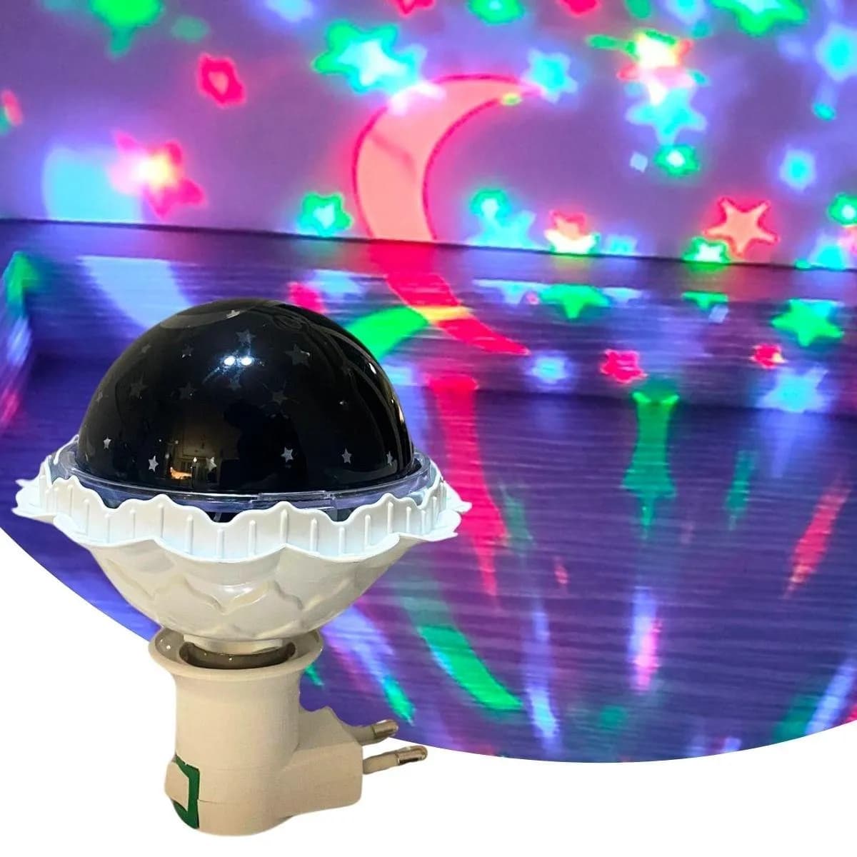 Kristal Gökyüzü Modlu Yıldızlı Hareketli 360 Derece Dönen Kristal Led Ampül — fotoğraf 1
