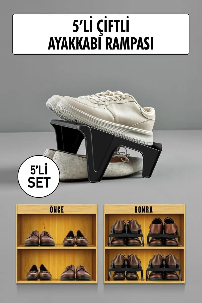 Set Çiftli Ayakkabı Rampası & Ayakkalık Düzenleyici & Organizer — fotoğraf 1