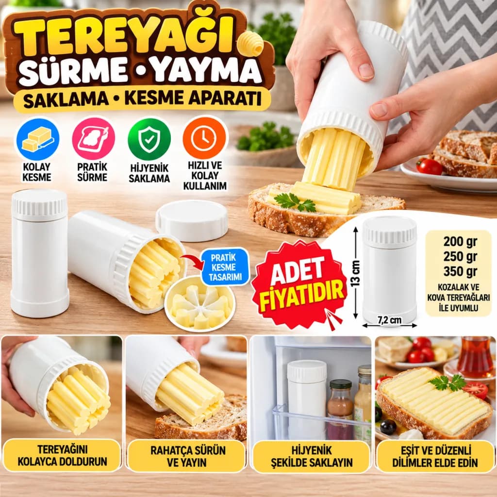 Tereyağı Sürme, Yayma, Saklama, Kesme Aparatı, Tereyağlık — fotoğraf 1
