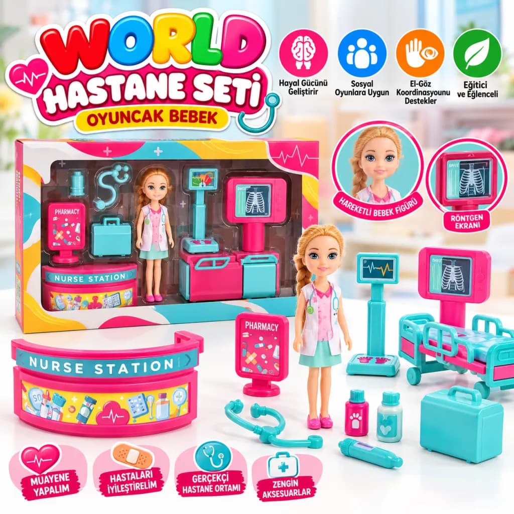 ENF-39184 World Hastane Seti Oyuncak Bebek — fotoğraf 1