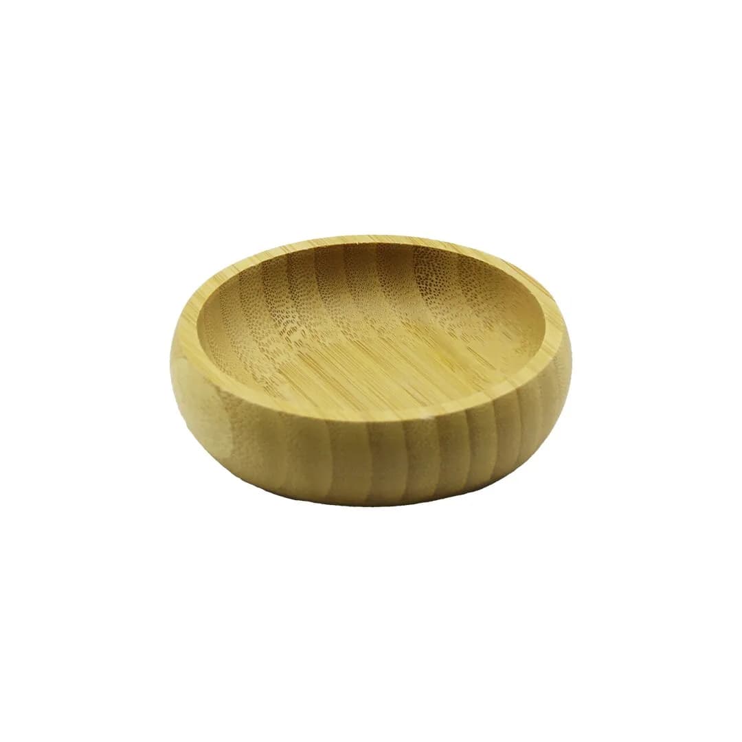 Tekli - MİNİ=8.5CM Ahşap Bambu Çerezlik - Lokumluk Kase — fotoğraf 1
