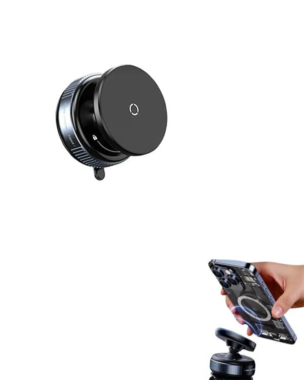 Manyetik Tutuşlu 360° Döner Araç Telefon Tutucu – Vakumlu Montajlı — fotoğraf 1