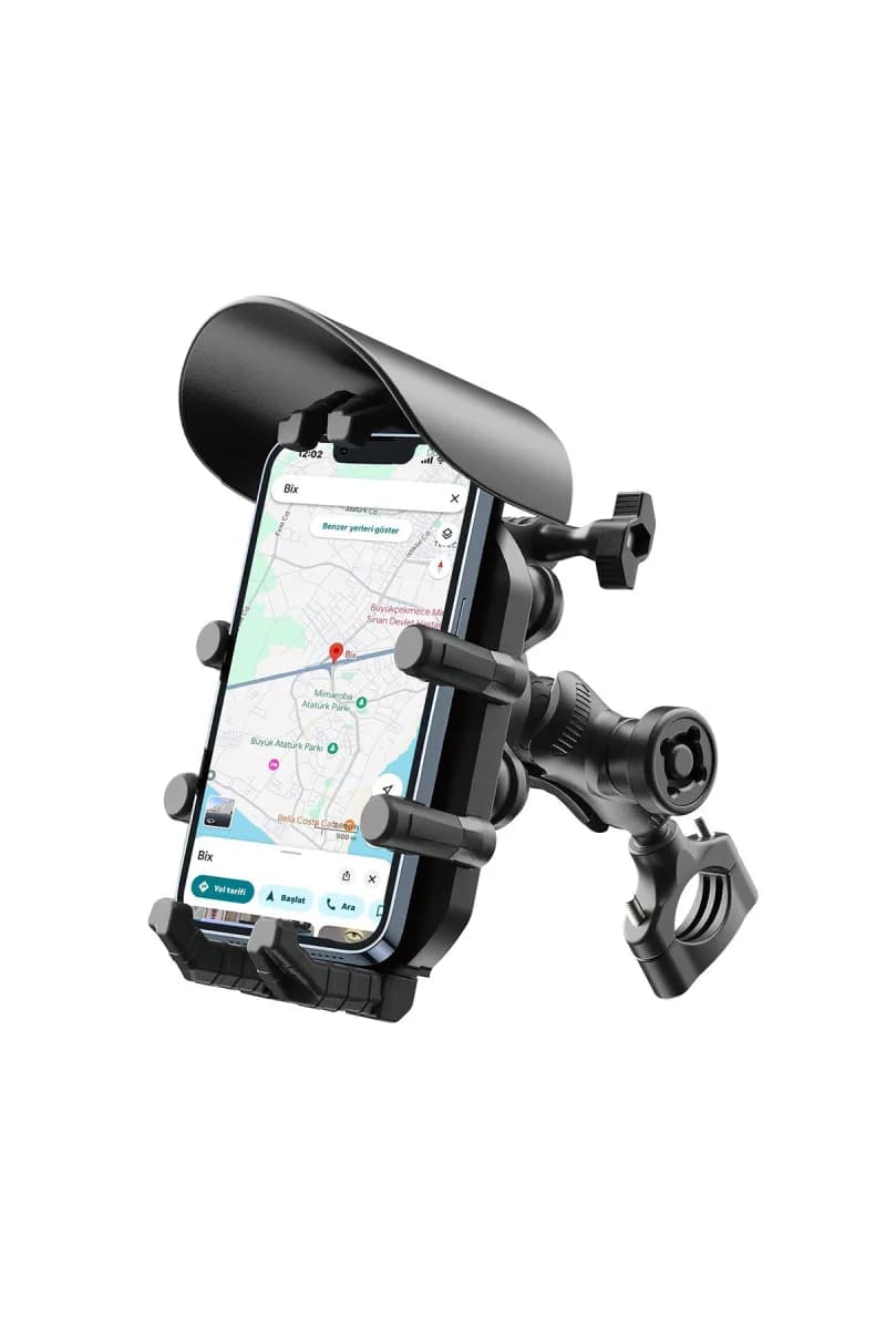 Gidon Bağlantılı 360 Derece Ayarlanabilir Motosiklet Bisiklet Telefon Tutucu — fotoğraf 1